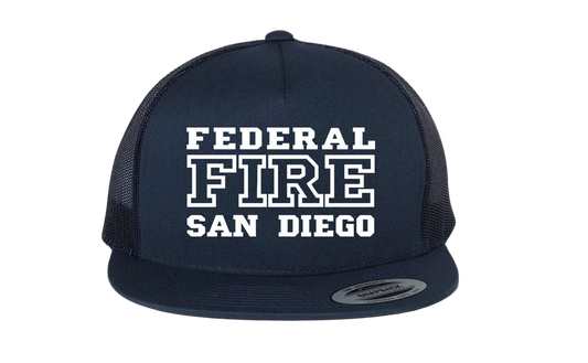 Federal Fire San Diego Flat Bill Snap Back Hat