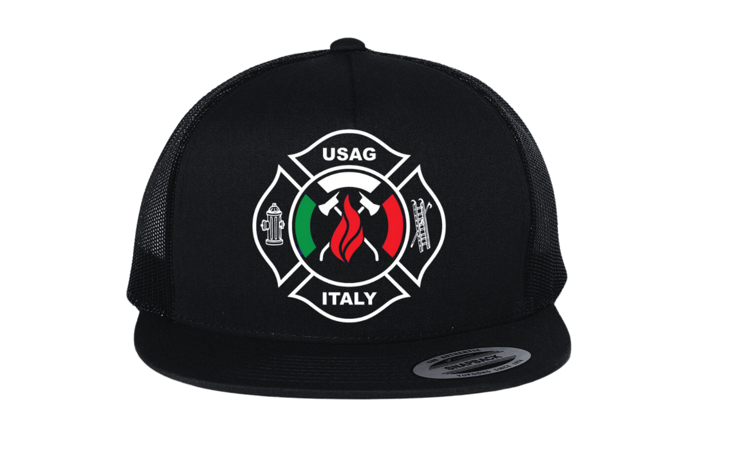 USAG Italy Flat Bill Snap Back Hat