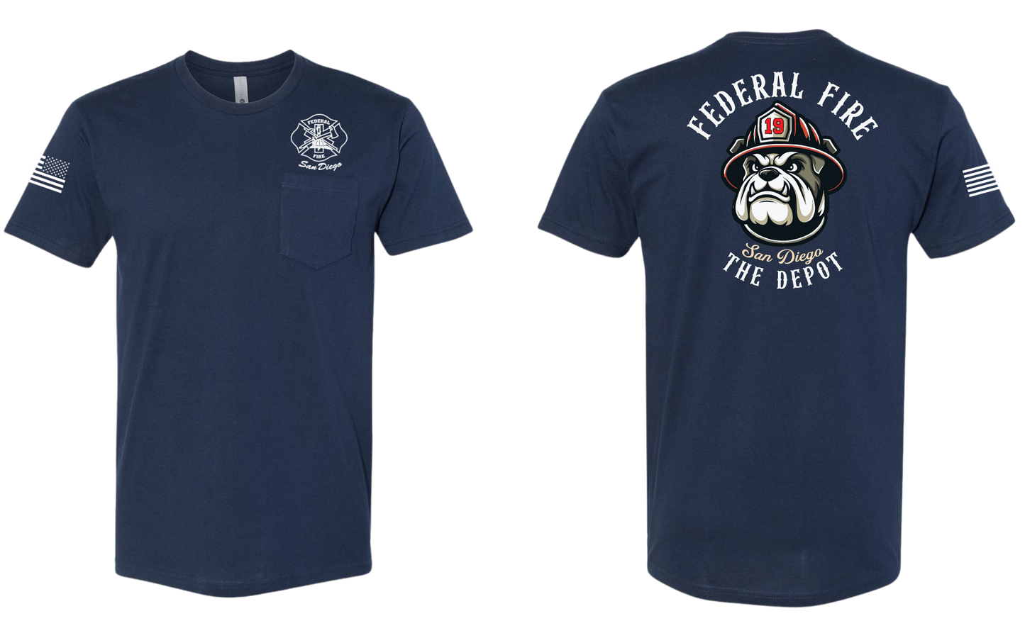 Federal Fire San Diego Station 19 Pocketed Short Sleeve Shirt